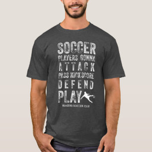 T-shirt Mots du football affligés par cru frais