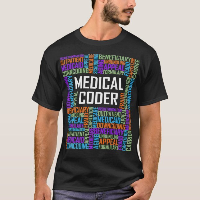 T-shirt Mots Médicales Coder Cadeau Diplôme Cadeaux Diplôm (Devant)