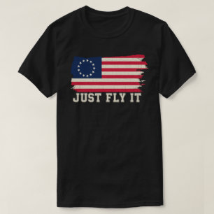 T-shirt mouche de chemise de drapeau de Betsy Ross de