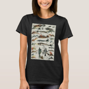 T-shirt Mouches de pêche des années 1920