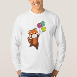 T-shirt Mouches Rouges Panda Ballons mignons Animaux Pour