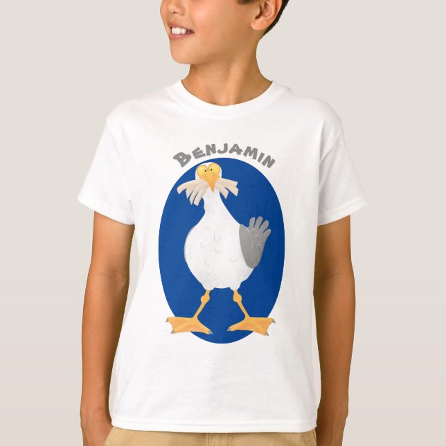 T-shirt Mouette drôle avec frites dessin animé (Devant)