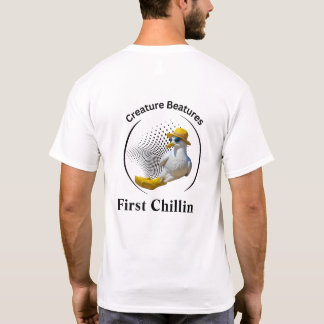 T-shirt Mouette jaune en bottes | Humour de plage côtière