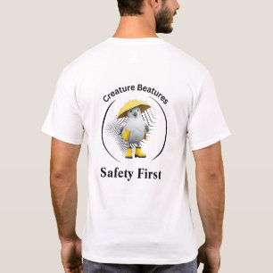 T-shirt Mouette jaune en bottes Humour de plage côtière