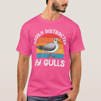 T-shirt Mouettes facilement distrait par les mouettes Amat