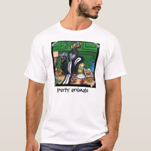 T-shirt mouffettes dans la cuisine,