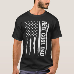 T-shirt Moulin à pêche Papa cool citations drapeau américa