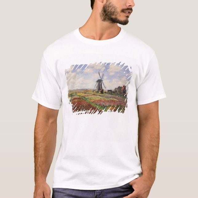 T-shirt Moulin à vent de Rijnsburg de champs de tulipe de (Devant)