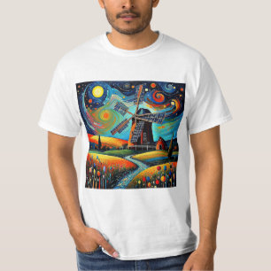 T-shirt Moulin à vent la nuit 2