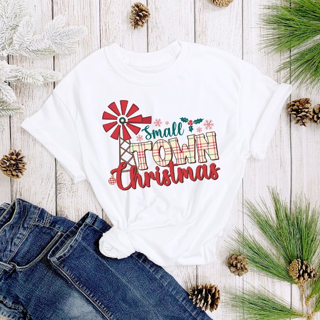 T-shirt Moulin à vin de Noël de la petite ville (Créateur téléchargé)
