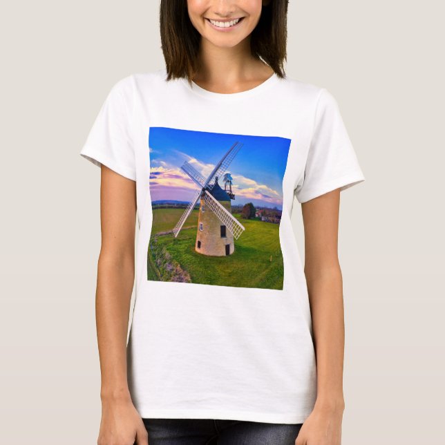 T-shirt Moulin bleu ciel (Devant)