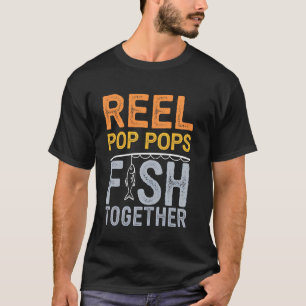 T-shirt Moulinet de pêche Pops Fish Ensemble Drôle Cadeau 