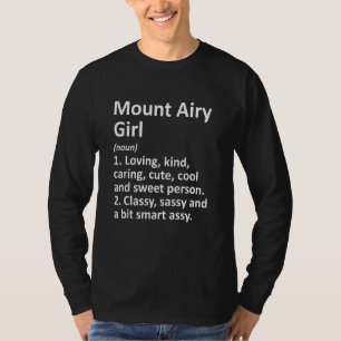 T-shirt Mount Airy Girl Md Maryland Funny City Accueil Rac