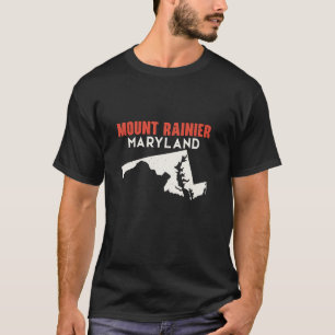 T-shirt Mount Rainier Maryland USA State America Travel Ma