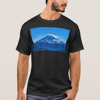 T-shirt Mount Rainier With Lenticular Cloud (Impressionist
