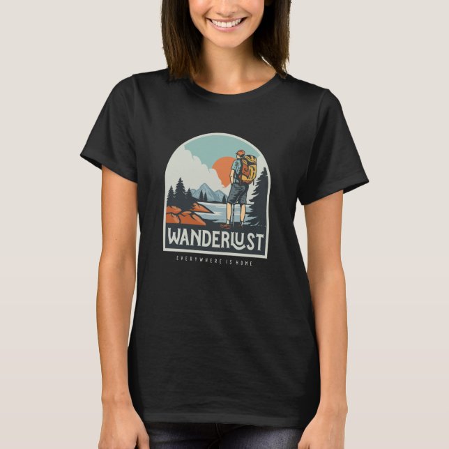 T-shirt Mountain and Forest Scene  58 (Devant)