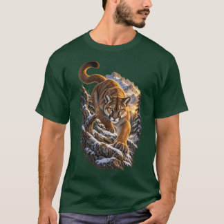T-shirt Mountain Ghost – Cougar Sauvage de la Vintage