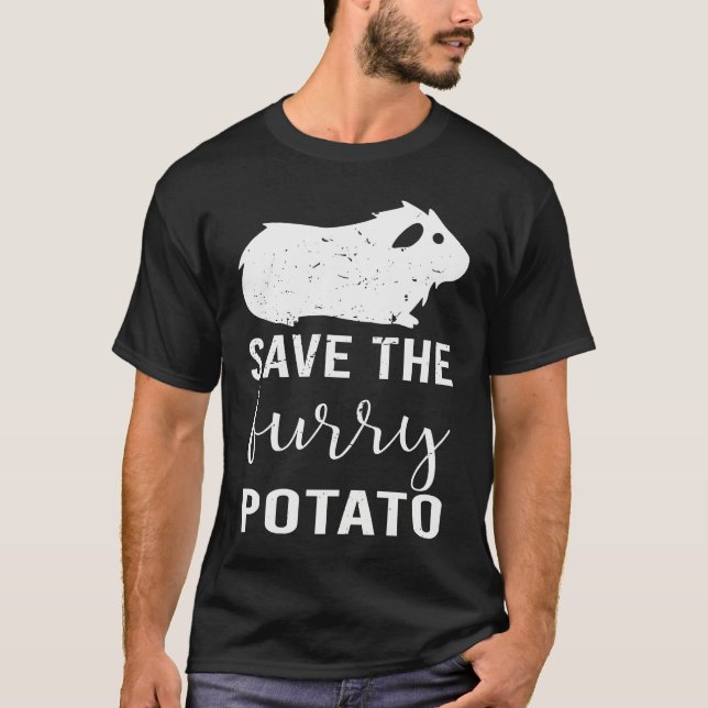 T-shirt Mountain Guinea Pig Save The Furry Potato (Devant)