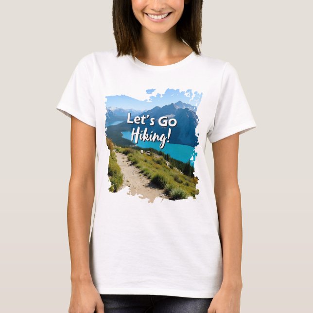 T-shirt Mountain Lake Let's Go Randonnée (Devant)