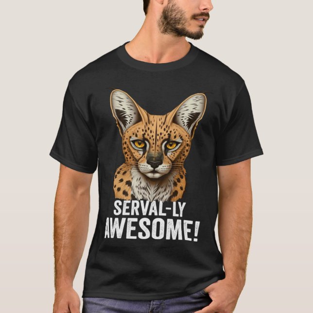 T-shirt Mountain Lion Ohio Wild Cat Amiry Serval Cat (Devant)