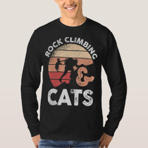 T-shirt Mountain Rock Climber Cat Rock Escalade & Cats