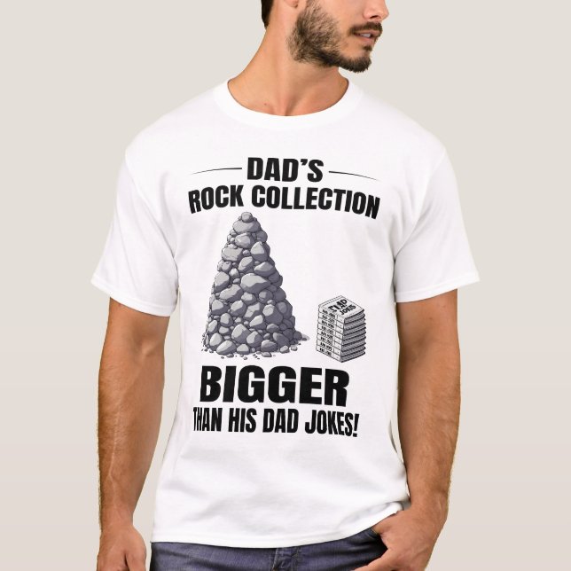 T-shirt Mountain Rock Papa Collector Collector Humoristiqu (Devant)