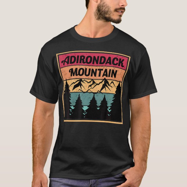 T-shirt Mountain Souvenir Adirondack Mountain Range Hiking (Devant)