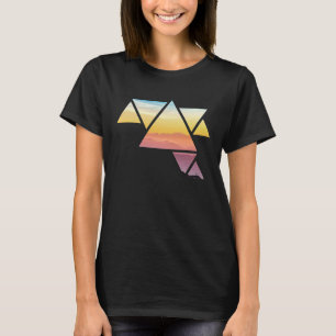 T-shirt Mountain Travel Superbe Randonnée Abstrait Prism T