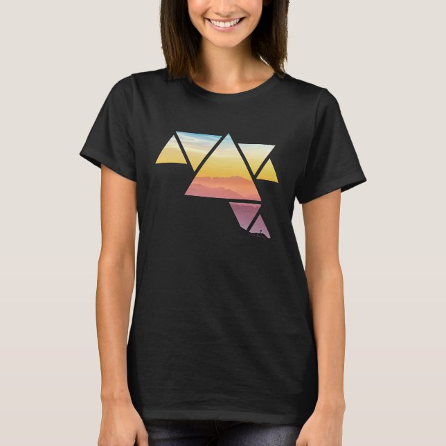 T-shirt Mountain Travel Superbe Randonnée Abstrait Prism T (Devant)