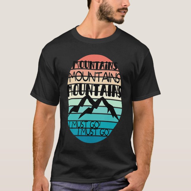T-shirt Mountains are Calling Sunsets  Snow Slopes Family  (Devant)