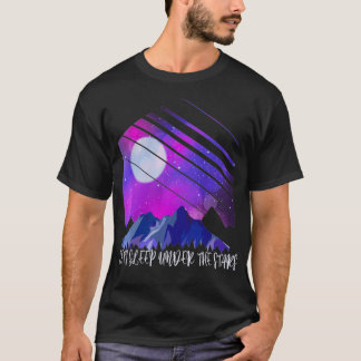 T-shirt Mountains Starry Night Camping Travel RVing Van Li