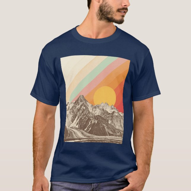 T-shirt Mountainscape 1 retro (Devant)