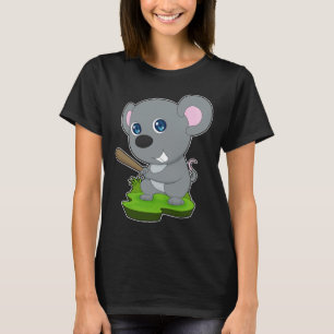 T-shirt Mouse Baseball Batte de baseball Sports