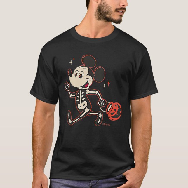 T-shirt Mouse Halloween Skeleton Trick or Treat (Devant)