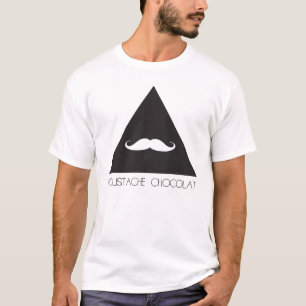 T-shirt Moustache Chocolat White edition