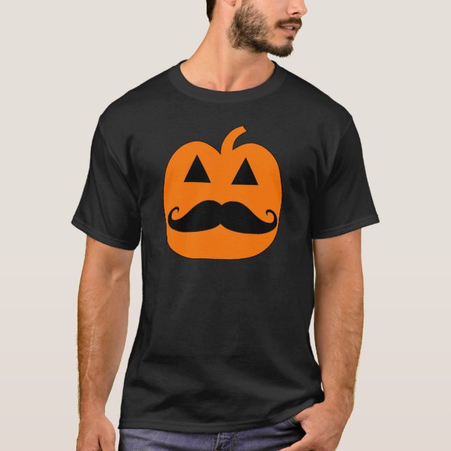T-shirt Moustache de Jack-o'-lantern (Devant)