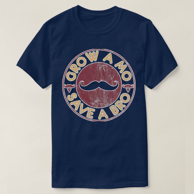 T-shirt Moustache drôle Moustache croissance A Mo 1 (Design devant)