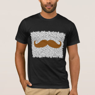 T-shirt Moustache drôle sur la peau de léopard