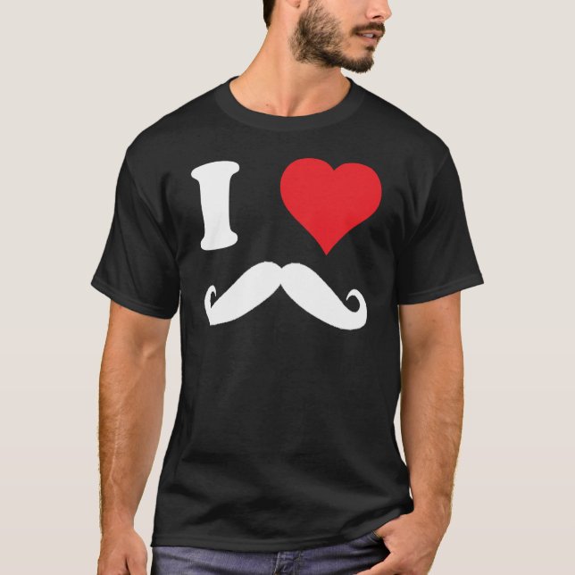 T-shirt moustache du coeur i ! ! ! (Devant)