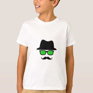 T-shirt Moustache en verre de casquette