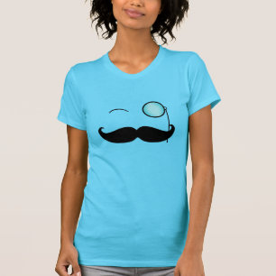 T-shirt Moustache et monocle de guidon
