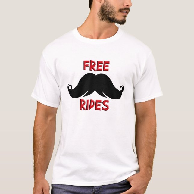 T-shirt Moustache faite sur commande de moustache de tours (Devant)