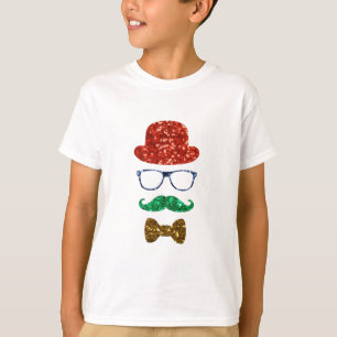 T-shirt moustache hipster de noël