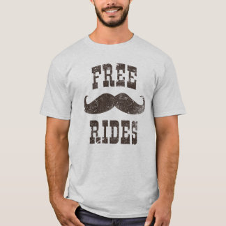 T-shirt Moustache Libre Circule Funky Vintage