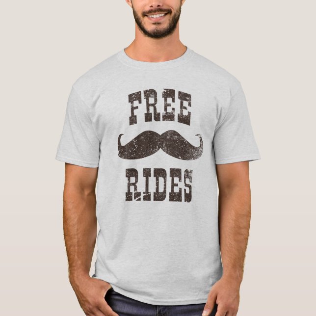 T-shirt Moustache Libre Circule Funky Vintage (Devant)