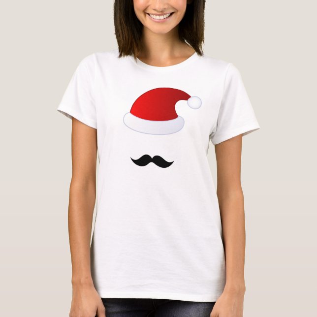 T-shirt Moustache Père Noël (Devant)