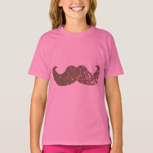T-shirt Moustache rose de Bling (graphique de parties