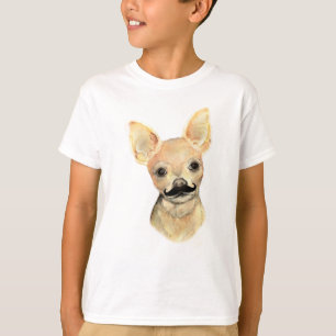 T-shirt Moustache sur une mignonne humour de chien