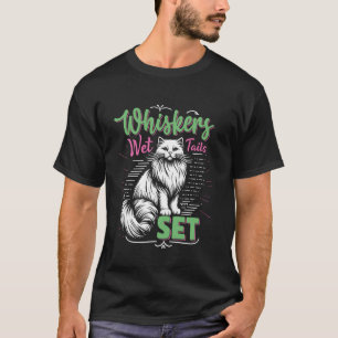 T-shirt moustaches de Turkish Van QUEUES HUMIDES SET Drôle