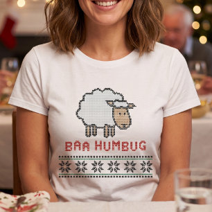T-shirt Mouton Bah Humbug - Punition de Scrooge Noël Vacan